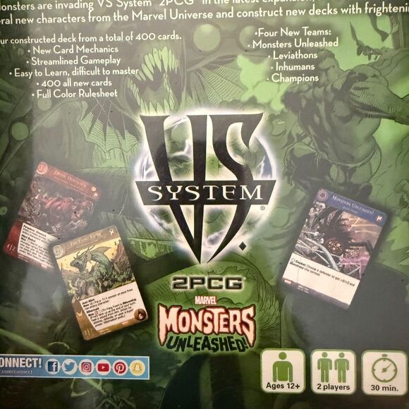 2017 Upper Deck VS System 2PCG Marvel Monsters Unleashed! 400 Card Game Set NEW! - Picture 7 of 9